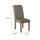 Ver imagem 4 de CONJUNTO SALA DE JANTAR SUÍÇA 1,56 X 0,84 COM 6 CADEIRAS AMÊNDOA 01A