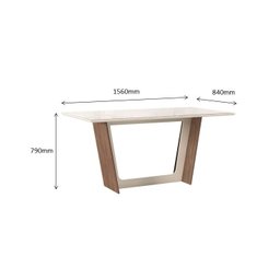 CONJUNTO SALA DE JANTAR SUÍÇA 1,56 X 0,84 COM 6 CADEIRAS AMÊNDOA 01A - 3