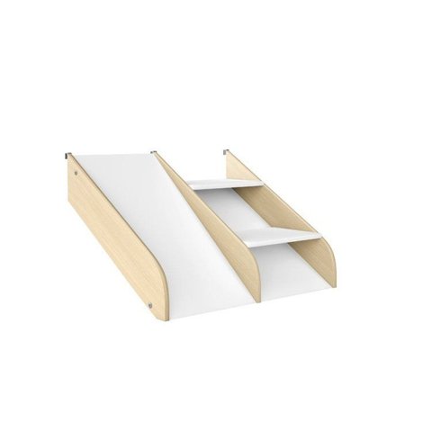 Kit Escadinha com Mini Escorregador Ii Casatema MadeiraOriginals Marrom/Branco