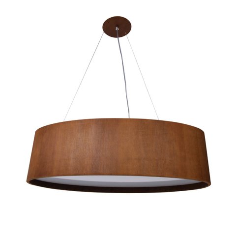 Pendente Lustre Oval Madeira 76cm Adrilustres Mel