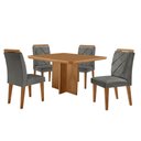 Ver imagem 2 de Mesa de Jantar Olímpia 90cm Mdf Canto Copo e com 4 Cadeiras Melissa