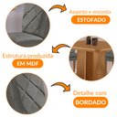 Ver imagem 6 de Mesa de Jantar Olímpia 90cm Mdf Canto Copo e com 4 Cadeiras Melissa