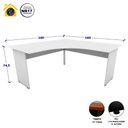 Ver imagem 3 de Mesa Escrivaninha em L 160cm X 60cm Pés Painel F5 Office