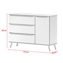 Ver imagem 6 de Quarto de Bebê Completo Retrô Berço 3 em 1 Cômoda Guarda Roupa Lunna Peternella