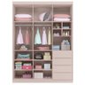 Quarto completo com Guarda Roupa 3 Portas e 4 Gavetas + Cômoda 2 Portas e 4 Gavetas Pérola Rosê - Ph - 3