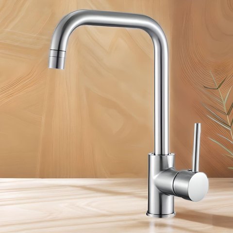 Torneira Fria Cozinha Pia, Mesa Bancada Aço Escovado Fc-150