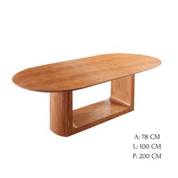 Conjunto de Mesa Gardênia 2,00m 6 Cadeiras - Madeira Maciça Encosto Anatômico - Távoli Decor - 7