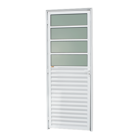 Porta de Cozinha Alumínio 80 Dir L25 V.Boreal Branco Brimak