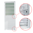 Ver imagem 2 de Porta de Cozinha Alumínio 80 Dir L25 V.Boreal Branco Brimak