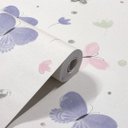 Ver imagem 1 de Papel de Parede Infantil Borboletas Lilás e Rosa Vinilico Lavável+cola para Aplicação