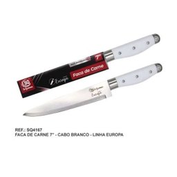 Faca 7" Inox Para Cozinha Churrasco Pesca Legumes Frutas - 1