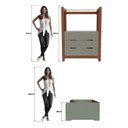 Ver imagem 4 de Quarto Infantil Completo Guarda-Roupa Closet e Cama Solteiro Montessoriana 100% MDF Olivia e Mark Verde/Verti/Castanho