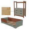 Quarto Infantil Completo Guarda-roupa Closet e Cama Solteiro Montessoriana 100% Mdf Olivia e Mark - 11