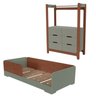 Quarto Infantil Completo Guarda-roupa Closet e Cama Solteiro Montessoriana 100% Mdf Olivia e Mark - 2