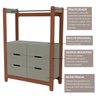 Quarto Infantil Completo Guarda-roupa Closet e Cama Solteiro Montessoriana 100% Mdf Olivia e Mark - 7