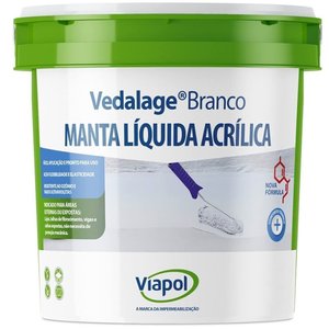 Manta Líquida Acrílica Vedalage Branco 3,6 Litros - V0217893 - Viapol Viaflex Branco Vedalage 3,6 Li