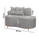 Ver imagem 6 de Sofá Namoradeira Orgânico Grécia 3 Lugares 180cm Bouclê:bouclê Cinza