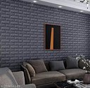 Ver imagem 2 de Kit 6 Un/ Espuma 3d - Tijolo Rústico - Preto