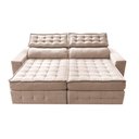 Ver imagem 5 de Sofá Retrátil e Reclinável 2,15m Cama inBox Big Puffer com SoftGel D40 Velupluma Bege
