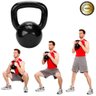Kettlebell De Ferro Revestido 6 Kg Para Musculação Em Casa - 2