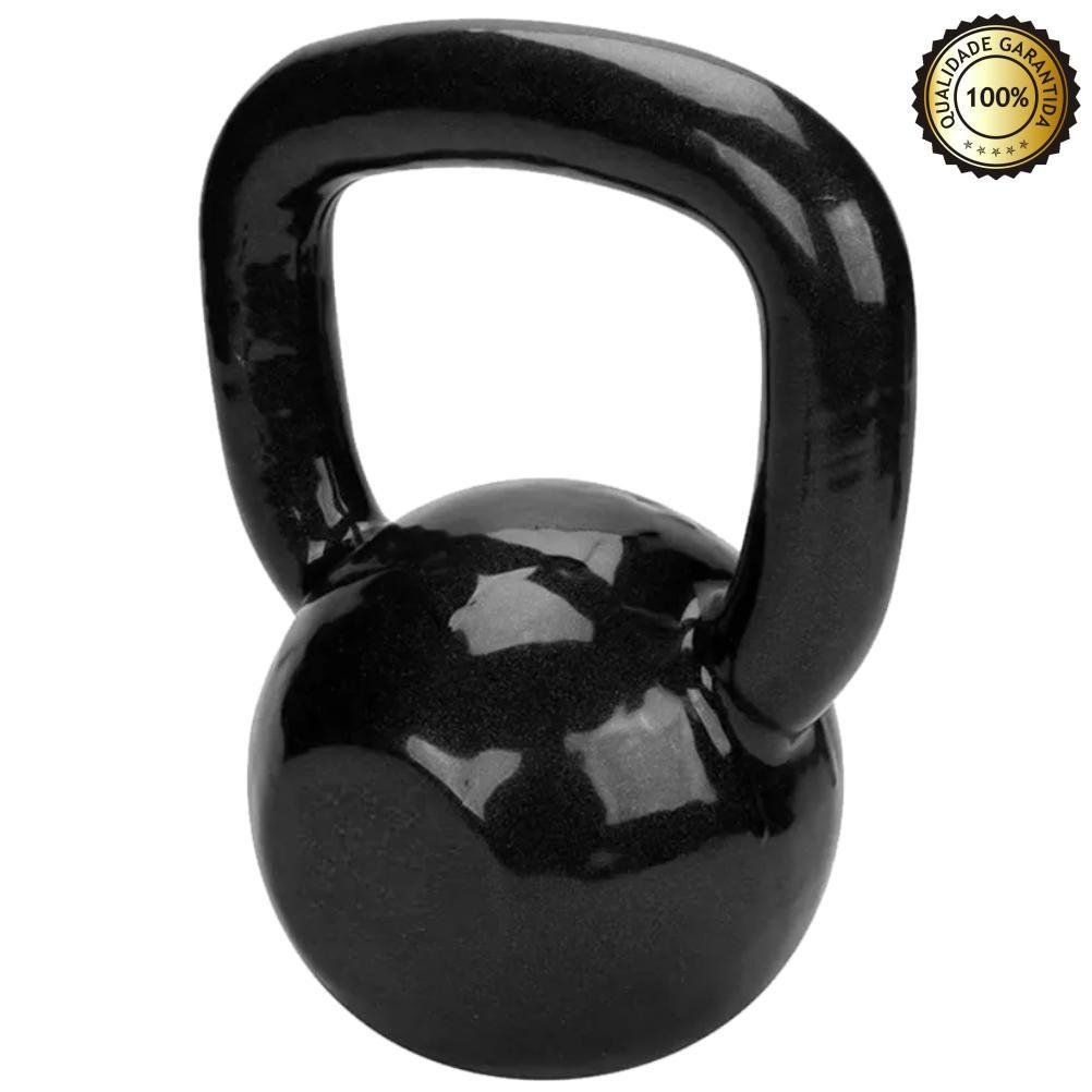 Kettlebell De Ferro Revestido 6 Kg Para Musculação Em Casa