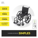 Ver imagem 4 de Cadeira de Rodas Simples Pneu Macico 40cm 90kg Prolife