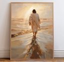 Ver imagem 1 de Quadro Decorativo Jesus Cristo Andando sobre As Águas Religioso Religião