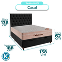 Ver imagem 2 de Cama Box Bau + Colchão Casal Ortobom Molas Ensacadas Airtech + Cabeceira Estofada