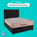 Ver imagem 4 de Cama Box Bau + Colchão Casal Ortobom Molas Ensacadas Airtech + Cabeceira Estofada