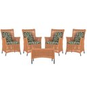 Ver imagem 1 de 4 Poltronas e 1 Mesa Igapó em Alumínio Pintura Preta Corda Náutica Estofado 5