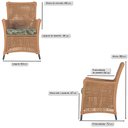 Ver imagem 2 de 4 Poltronas e 1 Mesa Igapó em Alumínio Pintura Preta Corda Náutica Estofado 5
