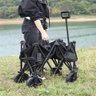 Carrinho Mão Portátil Camping Praia Dobrável 100kg Transporte Mercado Pesca Pacotes Viagem Multiuso  - 5