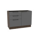 Ver imagem 1 de Balcão de Cozinha Amsterdam Ph 3135 C/ 1 Porta 3 Gavetas e Divisor de Talheres S/ Tampo 120cm Avela