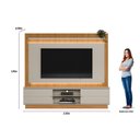 Ver imagem 6 de Estante para TV Ripado para TV até 75 Polegadas com LED MDF 215CMX191CM Guararapes Linea Brasil Bege