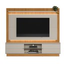 Ver imagem 3 de Estante para TV e Home Theater Ripado para TV até 75 Polegadas com LED MDF 215CMX191CM LED Guararapes Linea Brasil Bege