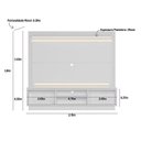 Ver imagem 5 de Estante Ripado para TV até 75 Polegadas com LED MDF 215CMX191CM Guararapes Linea Brasil Beg
