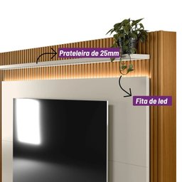 Estante Rack com Painel para TV até 75 Polegadas com Led Guararapes Linea Brasil - 8