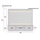 Ver imagem 5 de Estante para TV e Home Theater Ripado para TV até 75 Polegadas com LED MDF 215CMX191CM LED Guararapes Linea Brasil Bege