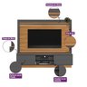 Estante Home para TV até 75 Polegadas com LED 2 Portas Guararapes Linea Brasil - 8