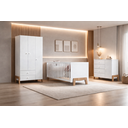 Ver imagem 1 de Quarto Infantil com Berço Roupeiro e Cômoda Mimo - Mobibaby
