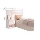Ver imagem 3 de Cabeceira para Cama de Solteiro com Mesa de Cabeceira 100% MDF Granada