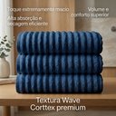 Ver imagem 4 de Jogo de Toalha Banho Banhão Premium Wave 3 Peças 100% Algodão Super Macio Premium Casa Dona