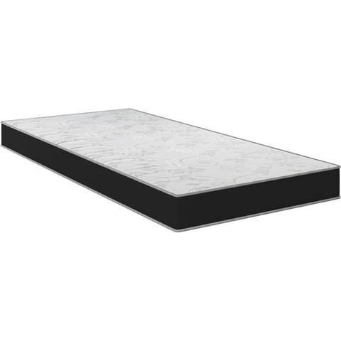 Colchão Solteiro Espuma D28 17x88x188cm Confort Arte Cúbica Branco/Preto Estofados