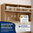 Ver mais imagens de Armário Aéreo 120cm com Vidro Salvador Bege/Cinamomo/Off White