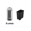 Ver imagem 6 de Lixeira Linius Inox Escovado 5L Pedal e Tampa com Amortecimento