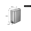 Ver imagem 5 de Lixeira Linius Inox Escovado 5L Pedal e Tampa com Amortecimento