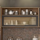 Ver imagem 2 de Armário Aéreo 120cm com Vidro Salvador