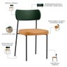 Kit 02 Cadeiras para Sala de Jantar Melina L02 Facto Verde Musgo Couríssimo Whisky - Lyam Decor - 4