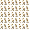 Ver imagem 4 de Kit 10 Jogos De Mesa Bistrô De Madeira Com 4 Cadeiras Dobravel Mel - Amarelo