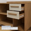 Ver imagem 5 de Balcão 120cm 3 Portas 2 Gavetas Salvador Bege/Cinamomo/Off White